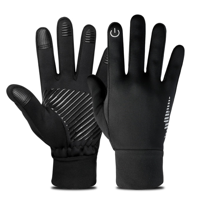 Warmfell Fleece Lined Touchscreen Gloves with Grip Palm