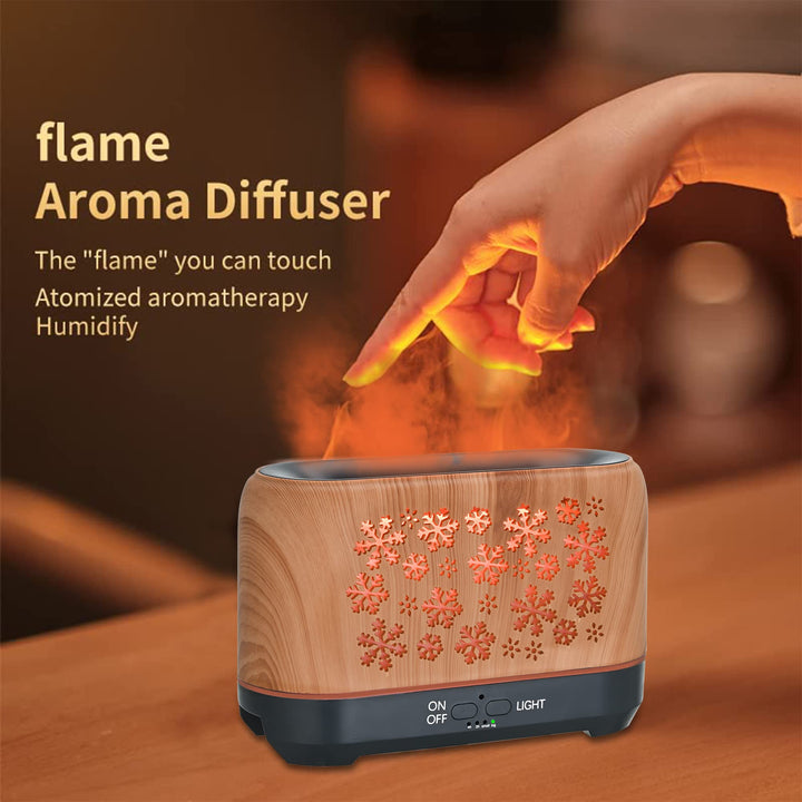 Christmas Snowflake Humidifier With 7 Colour Flame Effect