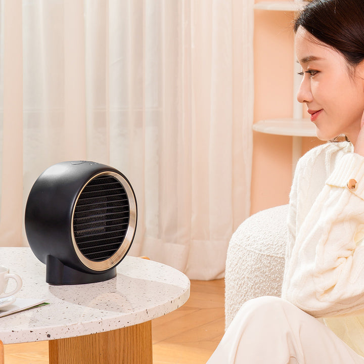 Desktop Mini Fan Heater With PTC Heating And 8 Hour Timer