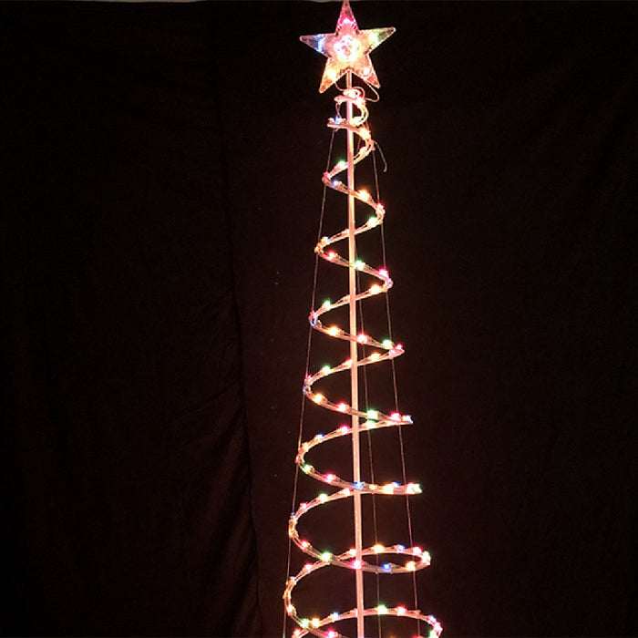 Warmfell Pop-up LED spiral Christmas tree with star topper