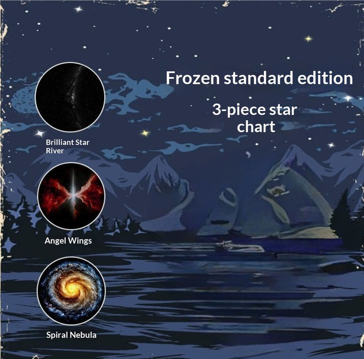 USB star projector night light with touch control and slide films