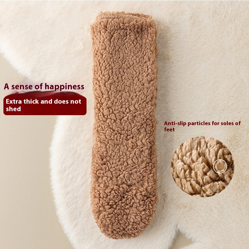 Winter Velvet Floor Socks For Women, Thick Coral Velvet, Free Size
