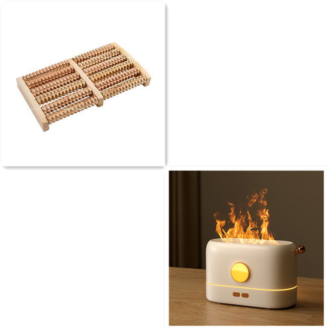 Warmfell USB flame humidifier for the desk with 200 ml water tank