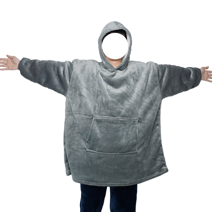 Blanket Hoodie Flannel Oversized Pullover Warm Hooded