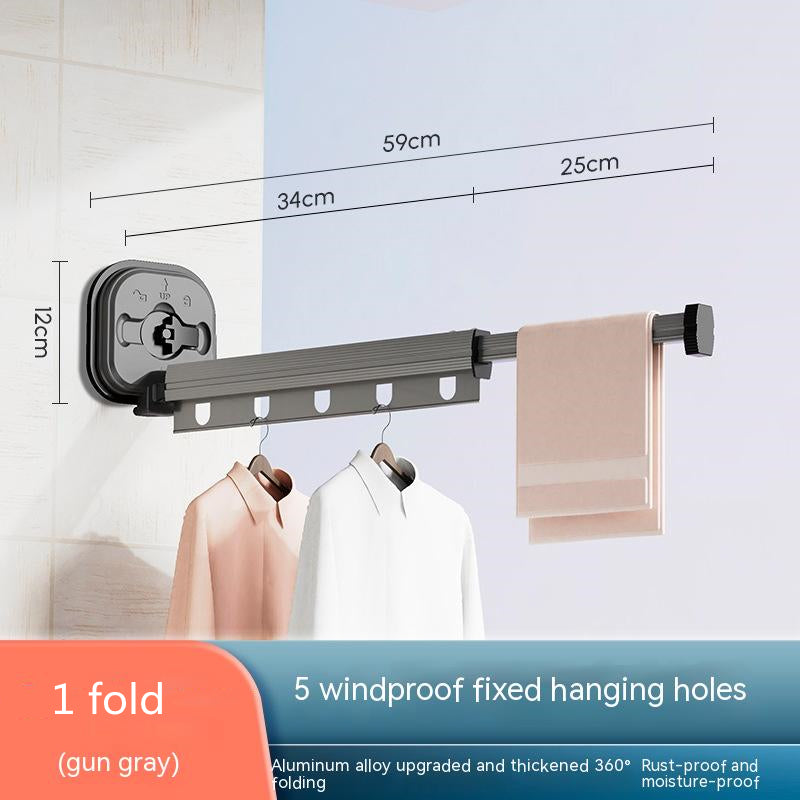 Wall-Mounted Clothes Airer – Folding Aluminium Drying Rack