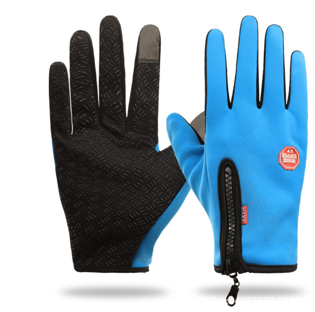 Warmfell Touchscreen Winter Gloves with Zip Cuff and Fleece Lining