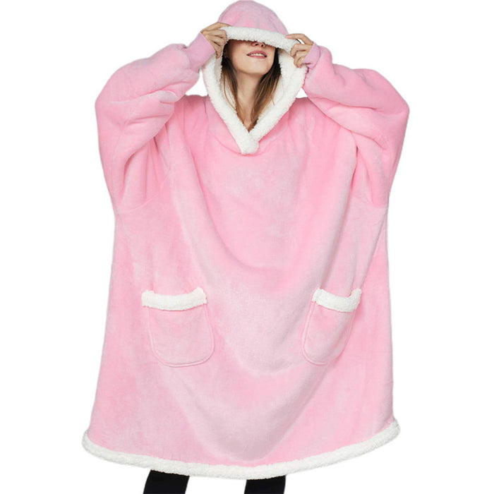 Warmfell Super-thick hoodie blanket with pockets in three lengths