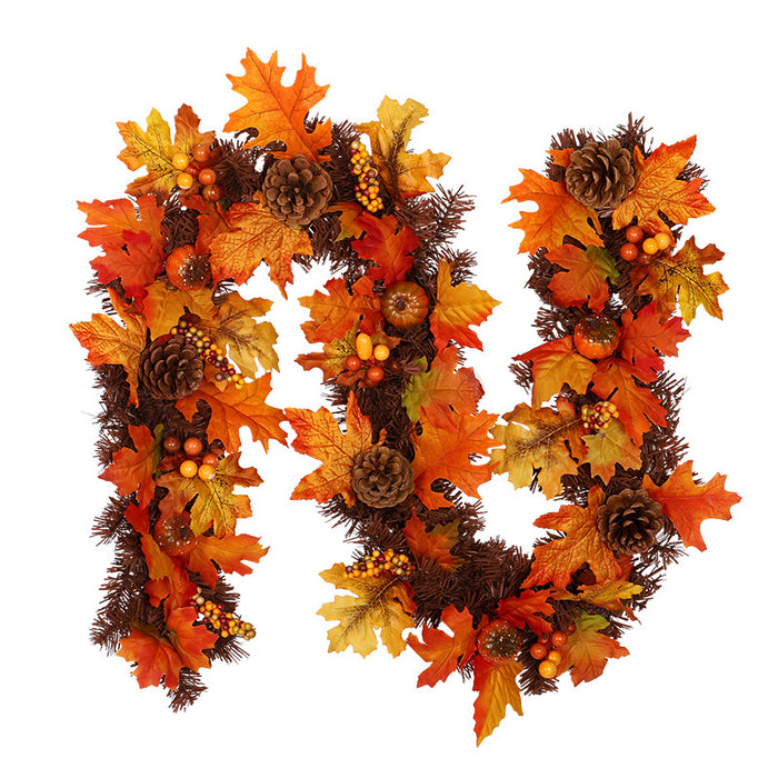 Warmfell Autumn garland with maple leaves, pine cones and berries