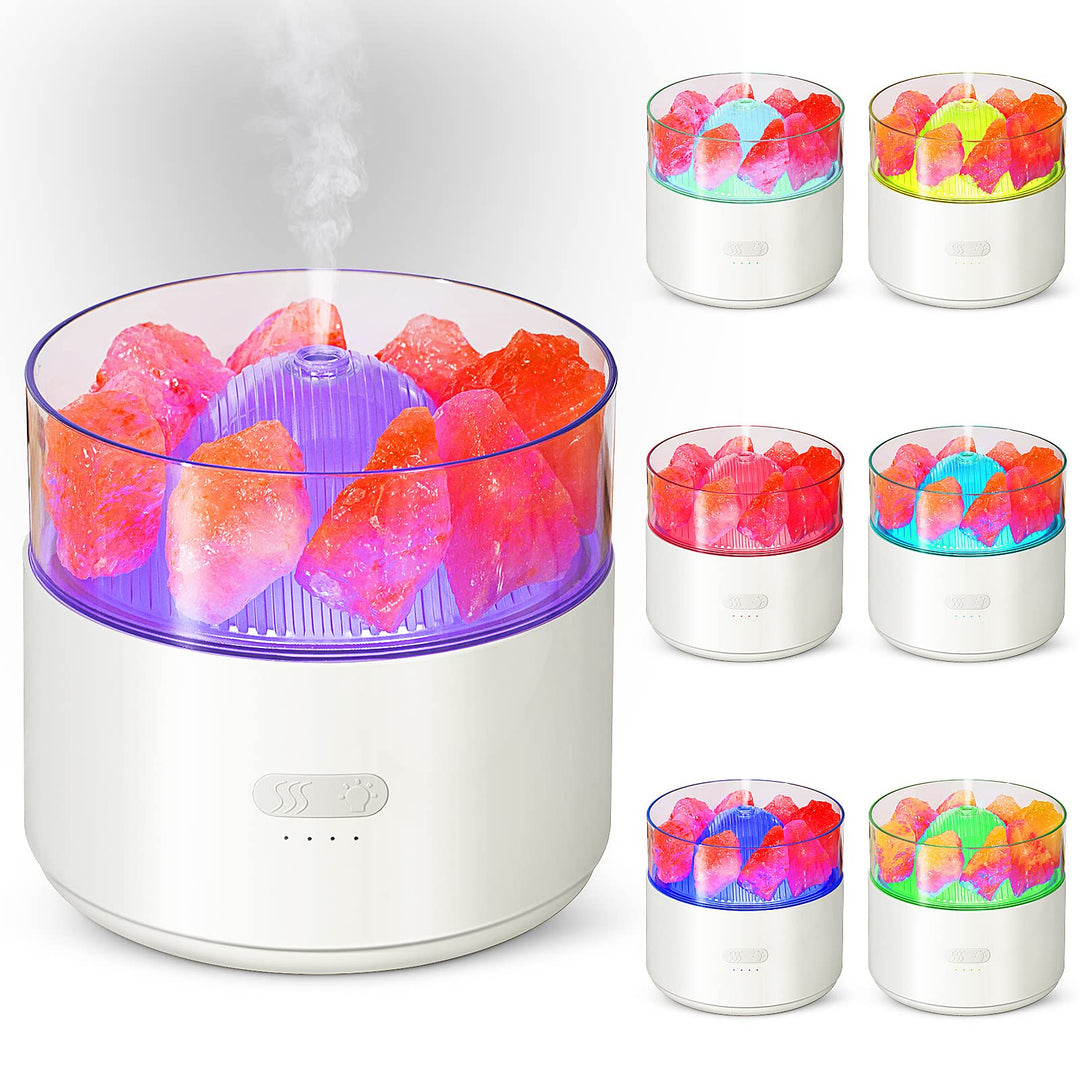 3 In 1 Crystal Salt Aroma Diffuser With Cool Mist And Night Light