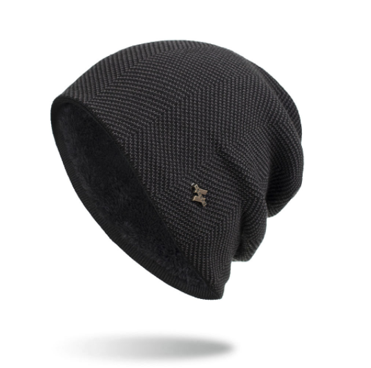 Warmfell Slouchy Knitted Beanie with Thick Plush Lining