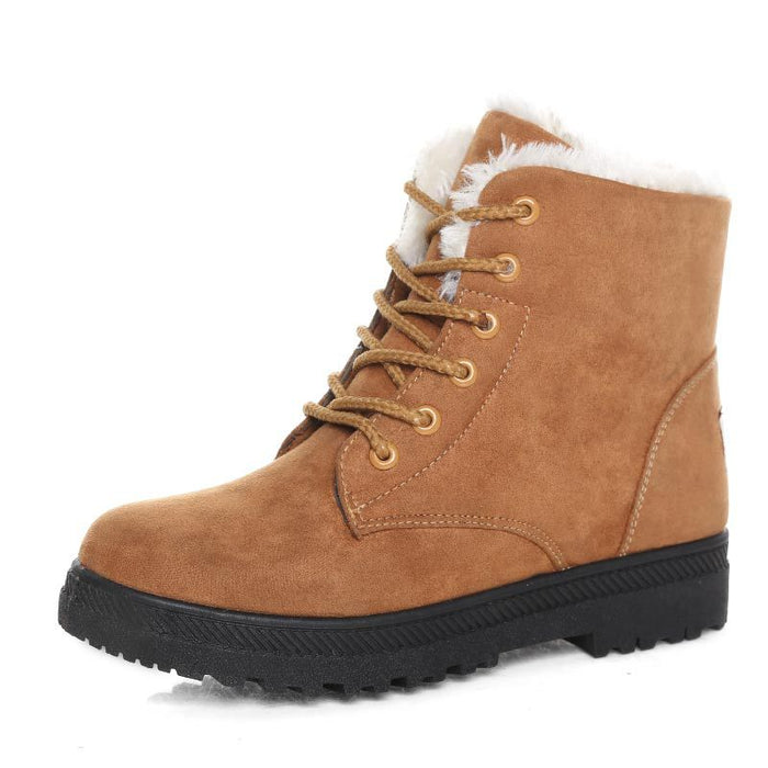 Warmfell Warm women's snow boots with plush lining and rubber sole