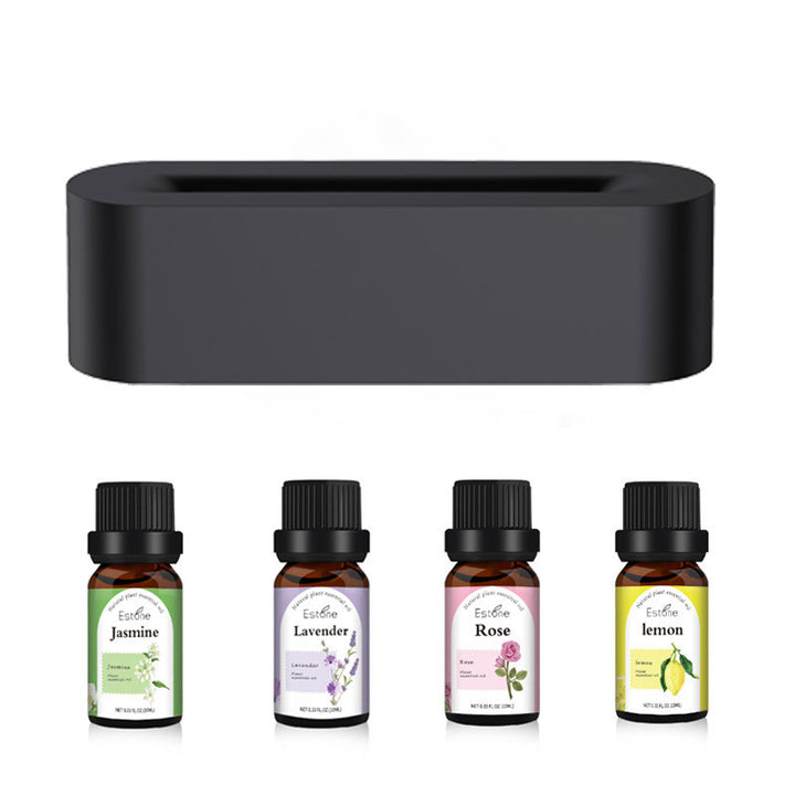 Flame Aroma Diffuser With 10ml Essential Oils, 7 Colour Light