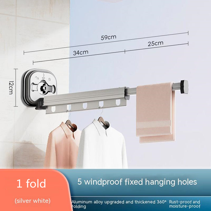 Wall-Mounted Clothes Airer – Folding Aluminium Drying Rack