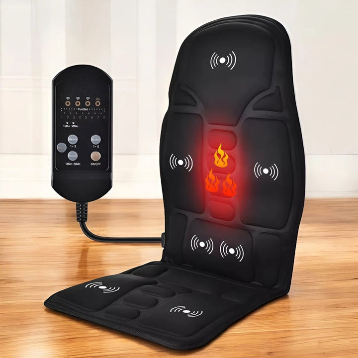 Warmfell™ Heated Massage Chair Pad with 7 Motors for Home and Car
