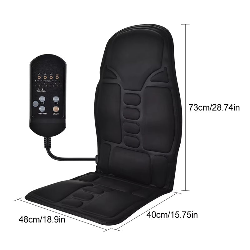 Warmfell™ Heated Massage Chair Pad with 7 Motors for Home and Car