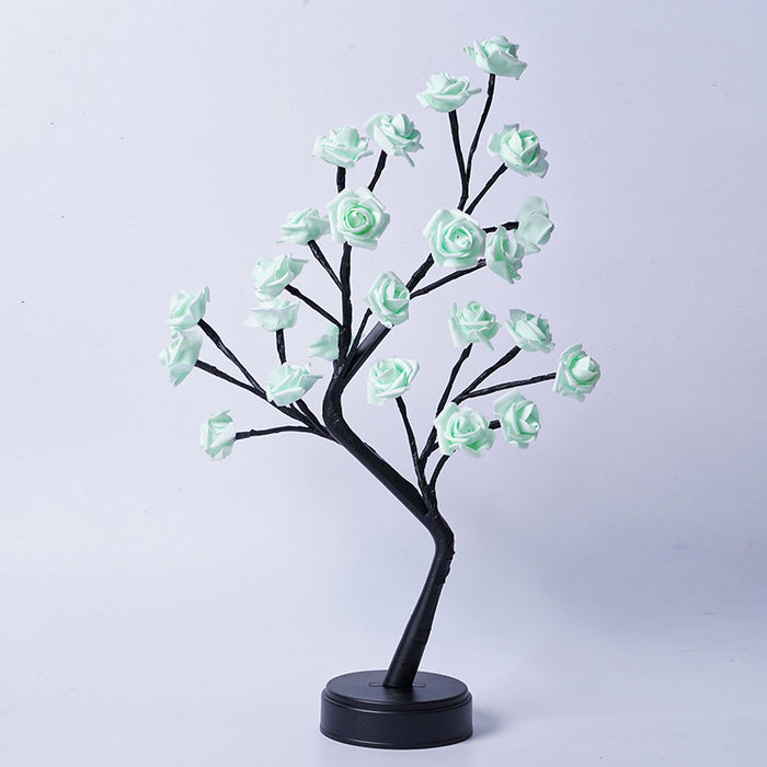 Warmfell Rose tree table lamp with bendable branches