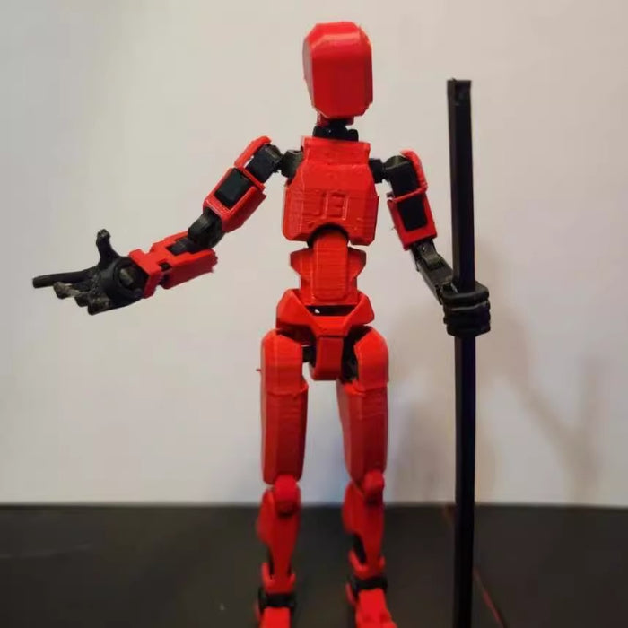 Warmfell 3D-printed poseable robot figure with accessories