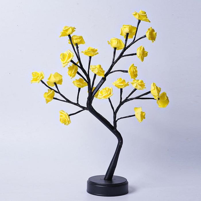 Warmfell Rose tree table lamp with bendable branches