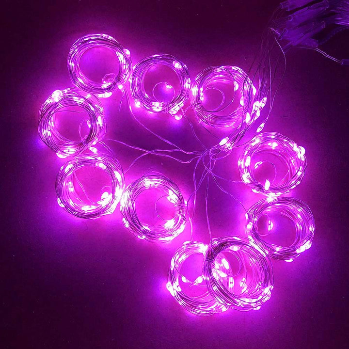 USB curtain fairy lights with remote and 8 modes, up to 6 x 2 m