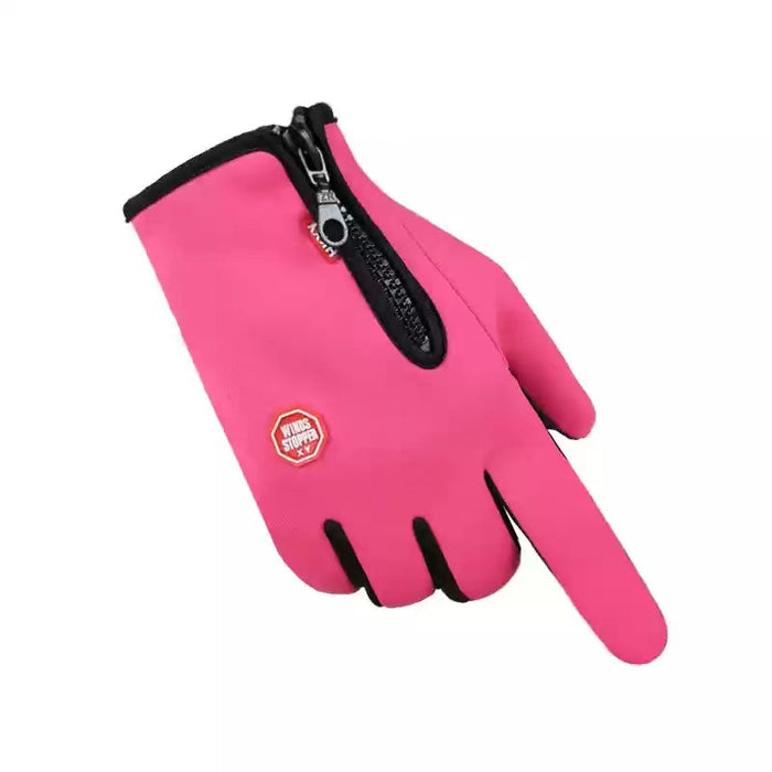 Warmfell Windproof Sports Gloves with Zip Cuff