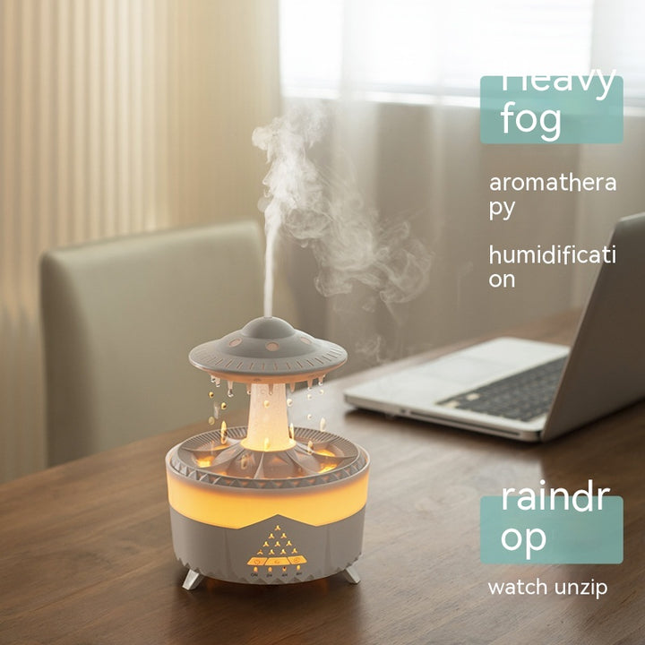 UFO Raindrop Humidifier With Water Drop Sound And Aroma Diffuser