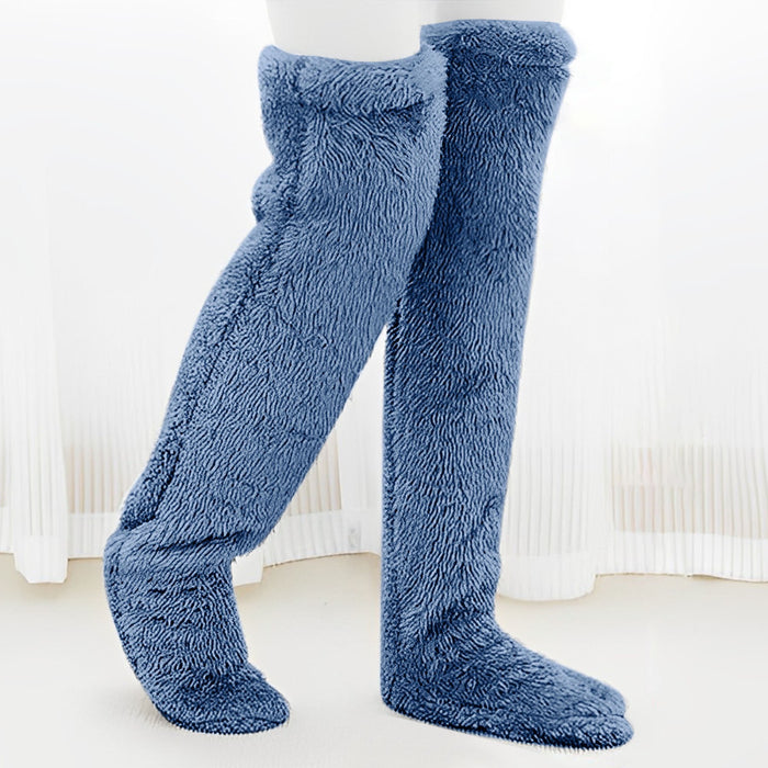 Warmfell Over the Knee Fluffy Leg Socks in Solid Colours