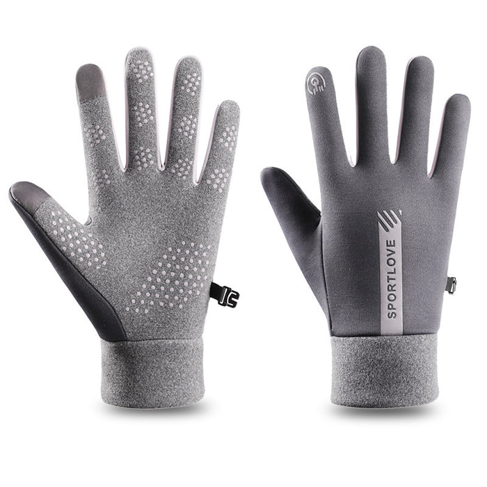 Warmfell Water Repellent Touchscreen Gloves, Fleece Lined