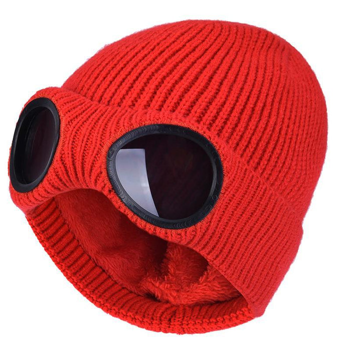 Warmfell Fleece Lined Beanie with Flip Up Goggles