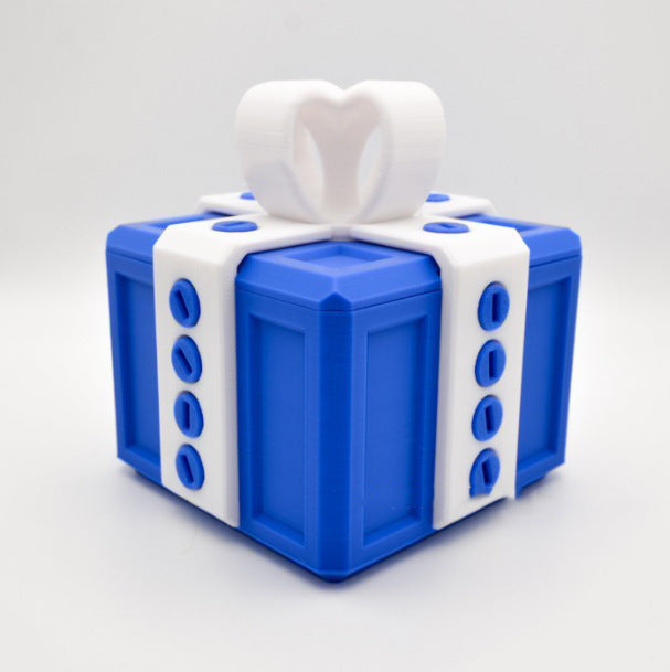 3D-printed prank gift box with screws