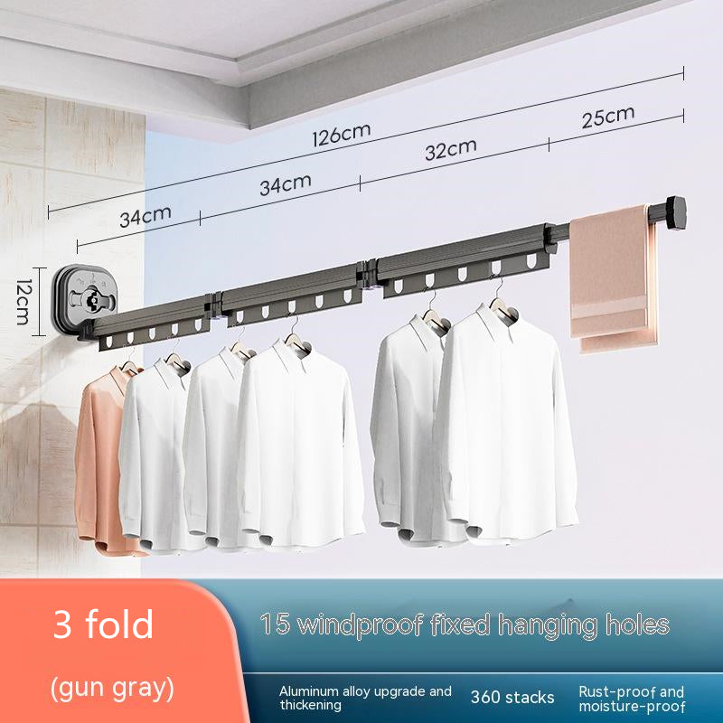 Wall-Mounted Clothes Airer – Folding Aluminium Drying Rack