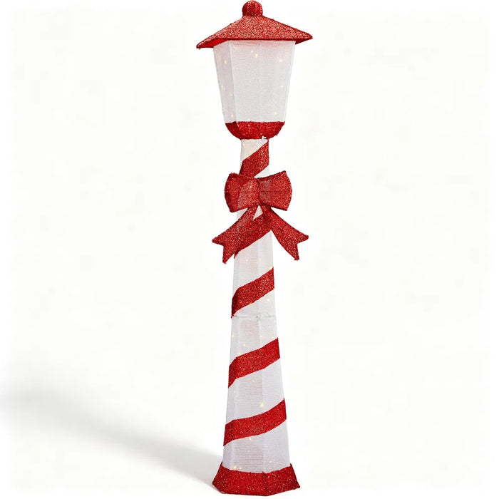 Warmfell Candy Cane Lamp Post Christmas Light 150 cm with 100 LEDs