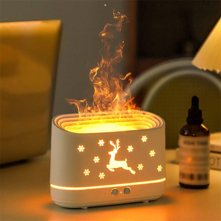Flame Diffuser with Elk Design – Quiet Aroma Mood Light