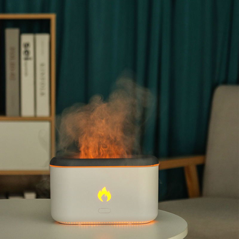 3D Flame Humidifier 300ml, Ultrasonic Aroma Diffuser With Type-C