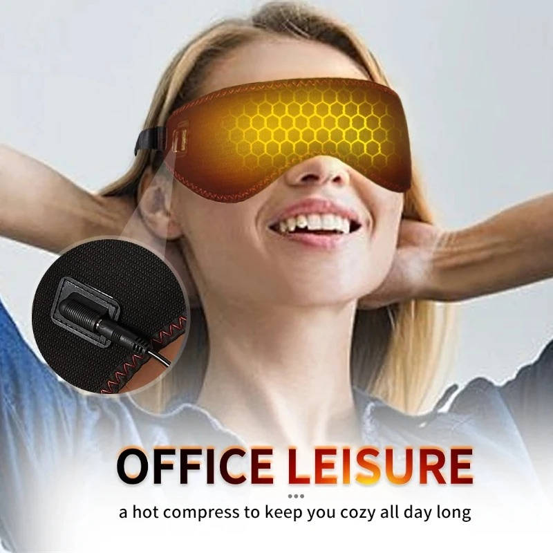Warmfell™ USB Heated Eye Mask With 3 Heat Levels and Vibration