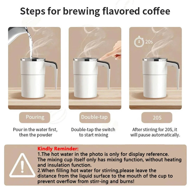 Warmfell™ Rechargeable Self-Mixing Coffee Mug With Leakproof Lid