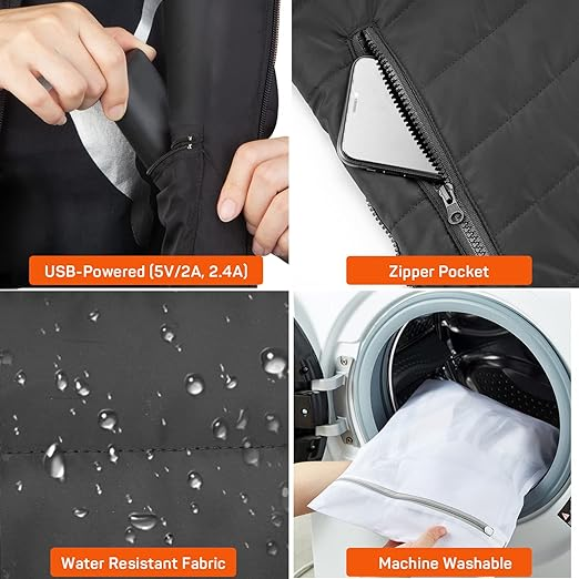 Warmfell™ Lightweight Heated Vest with Neck and Back Heat
