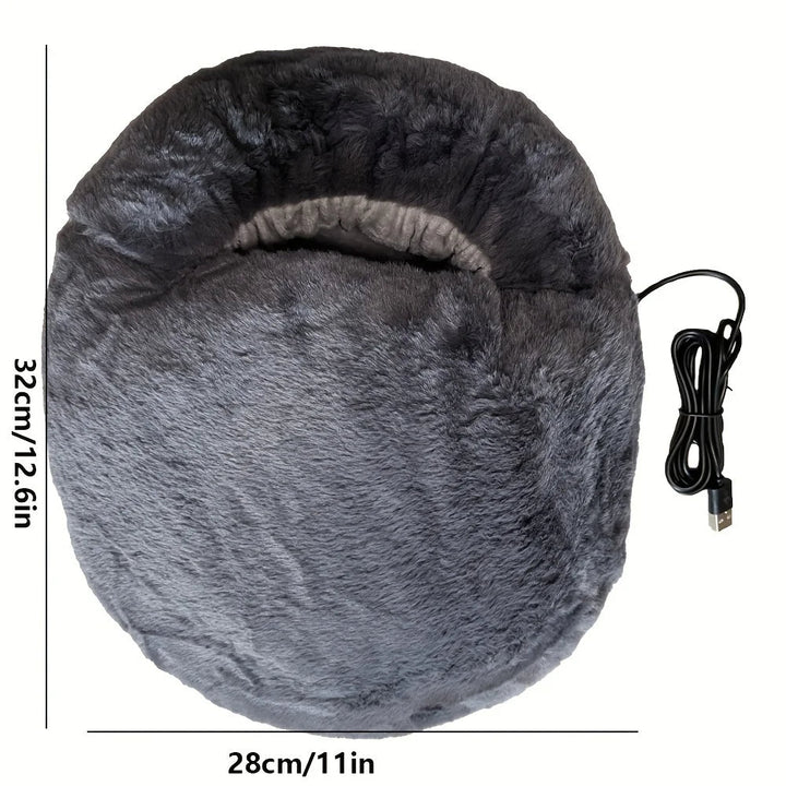 Warmfell™ Soft Velvet USB Foot Warmer With Steady 50–60°C Heat