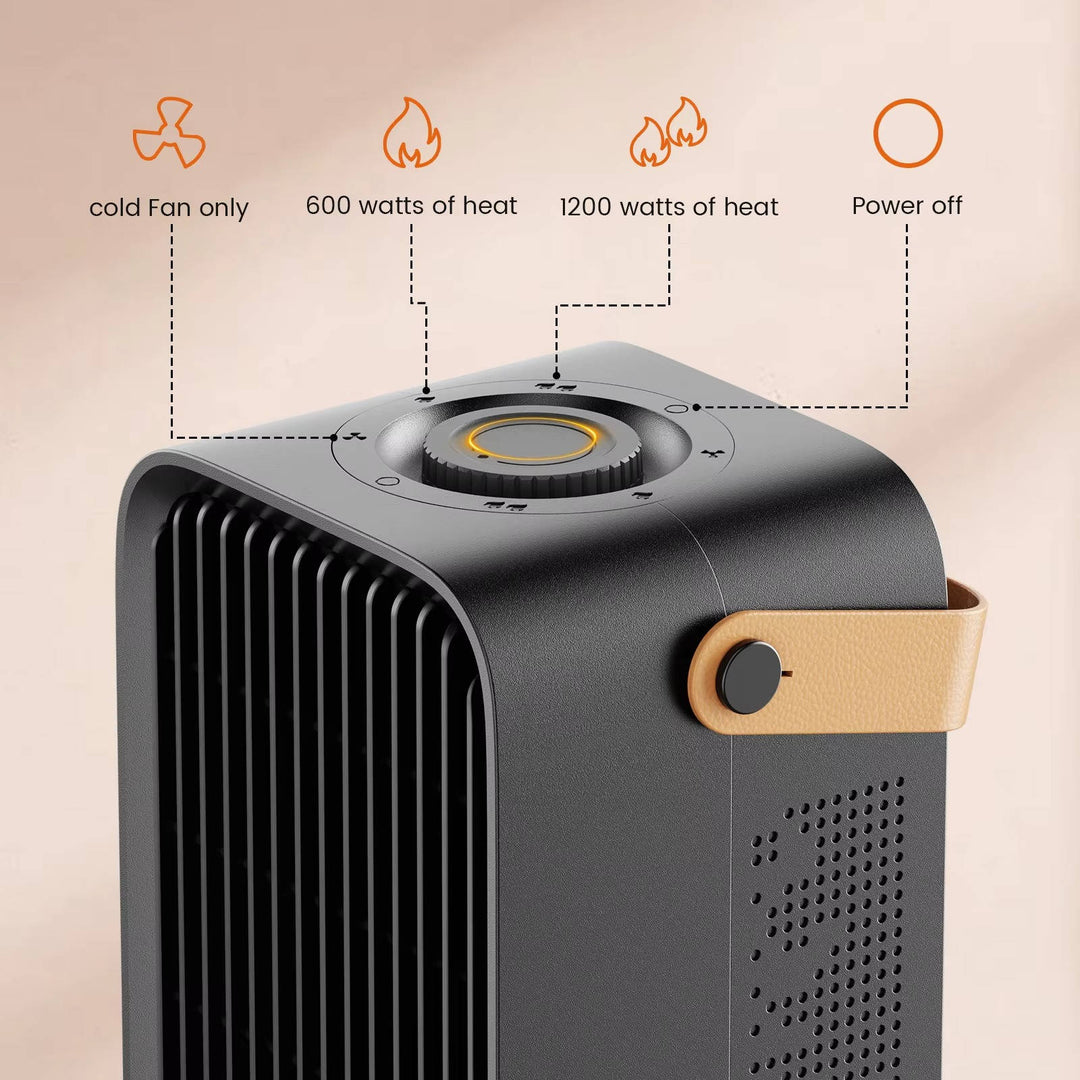 Warmfell™ Quiet 1200W Mini Ceramic Heater with Three Heat Settings