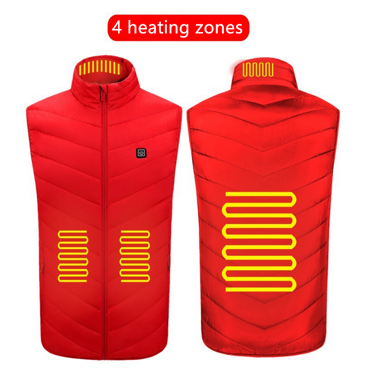 USB Heated Gilet – Washable with 2, 4, 8 or 9 Heat Zones
