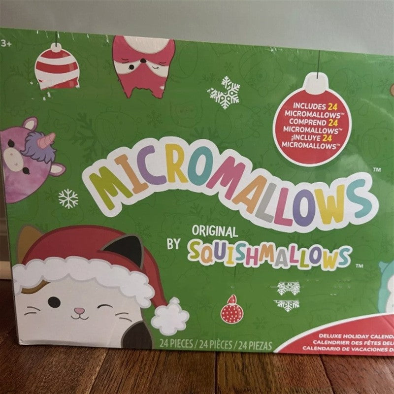 Christmas advent calendar with plush mini characters