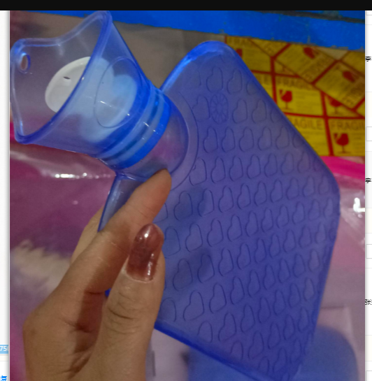 Water Filled Hot Water Bottle In Clear PVC, 1 Or 2 Litres