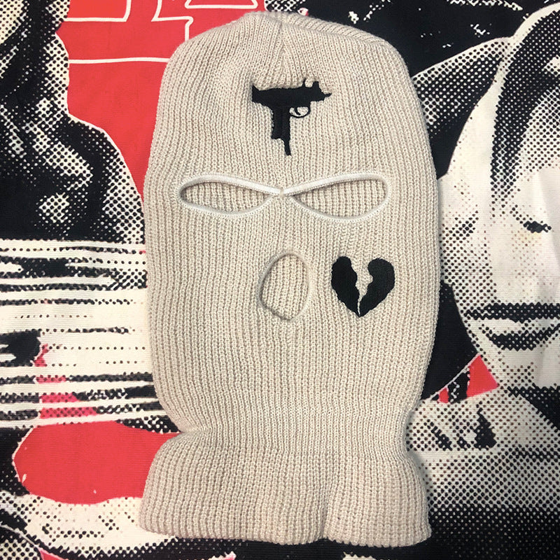 Embroidered Acrylic Three-Hole Ski Mask In 16 Colours