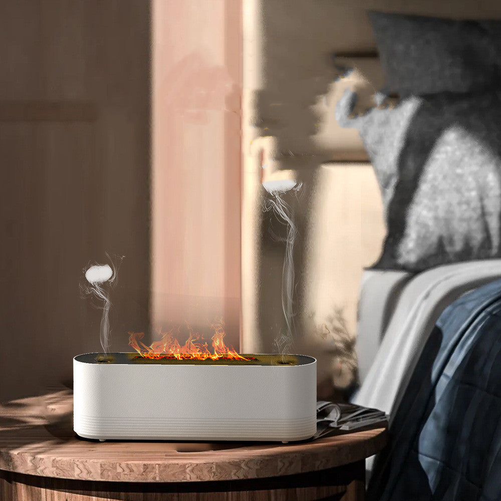 Flame Air Humidifier With Jellyfish Spray, 7 Colours, USB Or US Plug