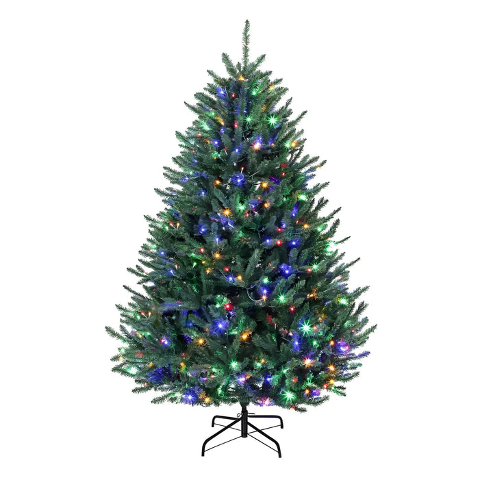 Full green pre-lit tree with foot pedal