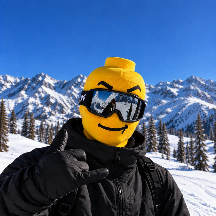 Warmfell Knitted balaclava with fun face print