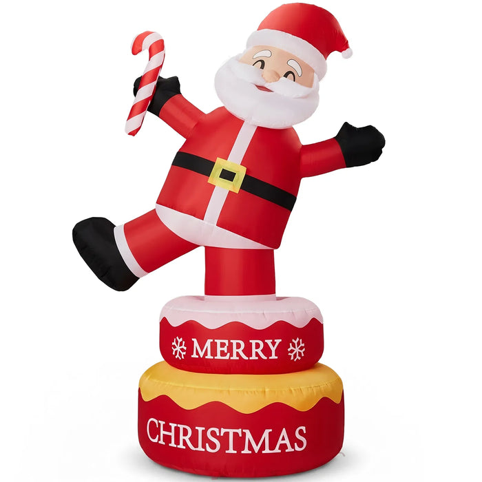 Warmfell 6ft Rotating Inflatable Santa with LED Lights