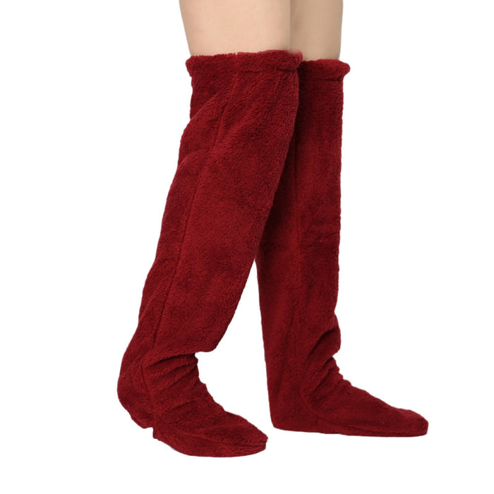Warmfell Over the Knee Fluffy Leg Socks in Solid Colours