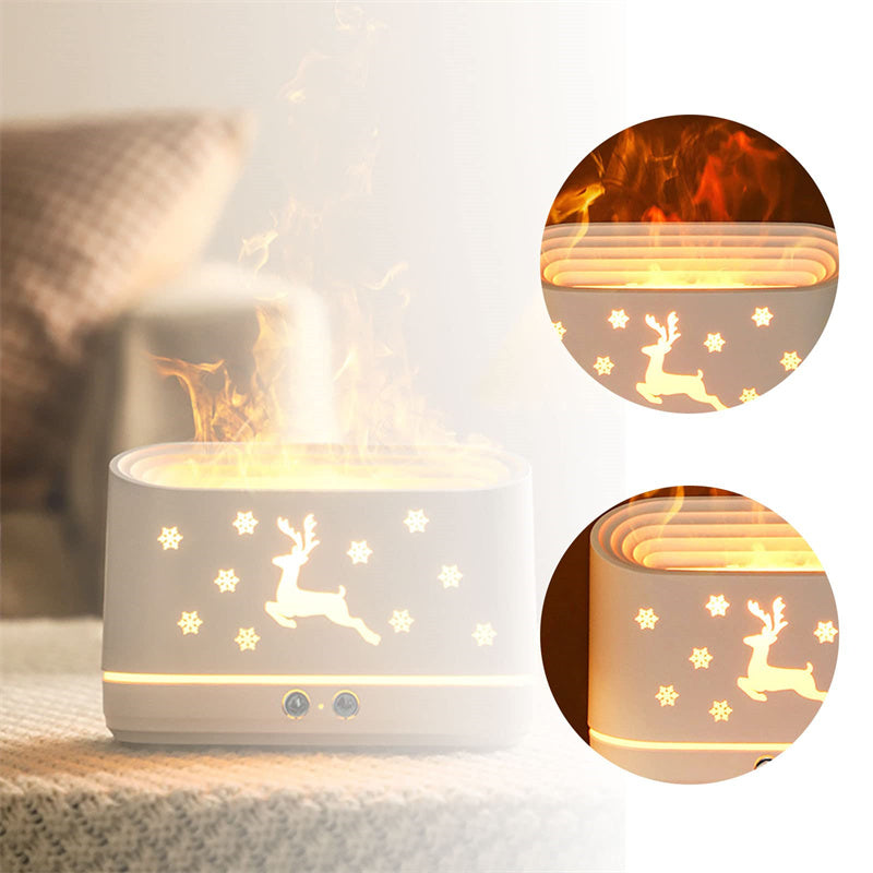 Flame Diffuser with Elk Design – Quiet Aroma Mood Light