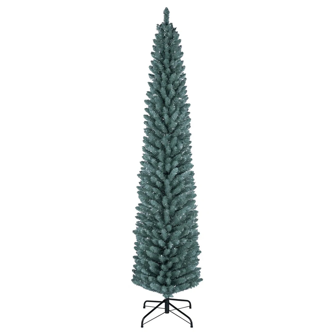 Slim frosted silver-green pencil tree