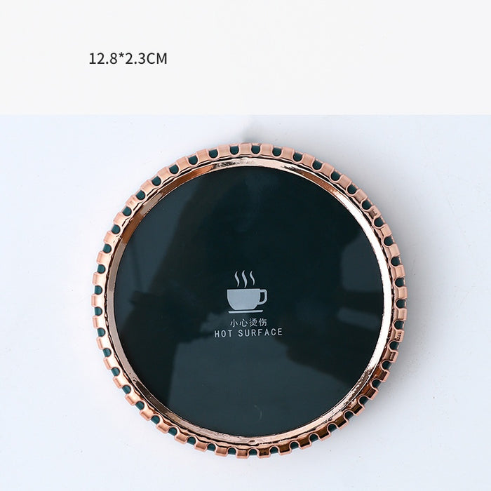 Warmfell Mug Warmer Coaster with Gravity Sensor and Glass-Look Top